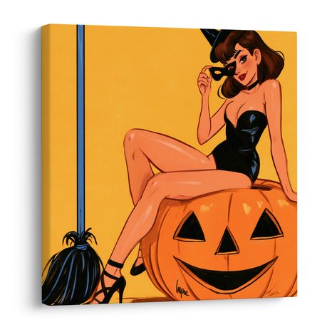 OBRAZ ČARODĚJKA S MASKOU - HALLOWEENSKÉ A HOROROVÉ OBRAZY - OBRAZY