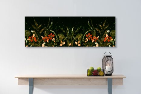 TABLOU CU ORNAMENT FLORAL - TABLOU FLORI - TABLOURI