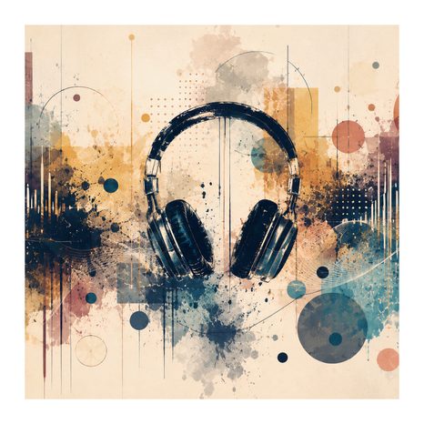 WANDBILD BUNTE SYMPHONIE DER MUSIK - MUSIKBILDER - BILDER