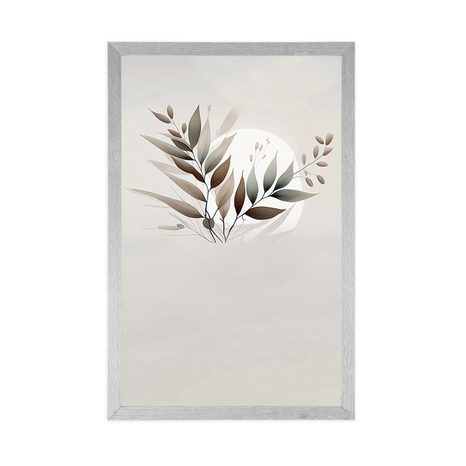 PLAKÁT MINIMALISTICKÉ LISTY V BOHO DESIGNU - BOTANICKÉ - PLAKÁTY