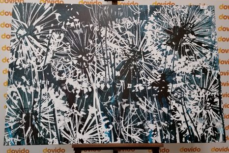 OBRAZ MNISZEK LEKARSKI Z ELEMENTAMI ABSTRAKCYJNYMI - OBRAZY KWIATÓW - OBRAZY