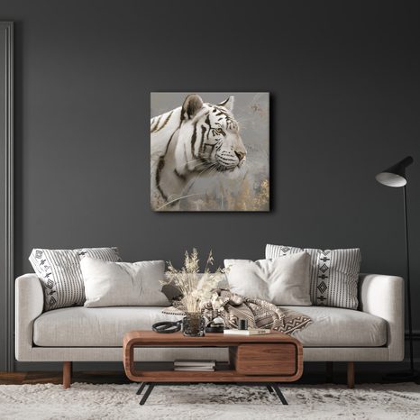 WANDBILD MAJESTÄTISCHER TIGER IN DER NATUR - BILDER VON LÖWEN UND TIGERN - BILDER