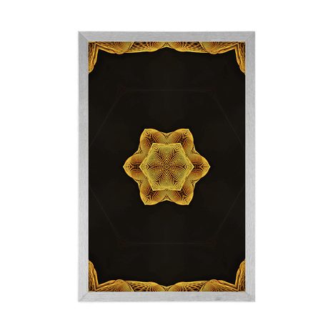 PLAKAT ZANIMLJIVA ZLATNA MANDALA - FENG SHUI - PLAKATI