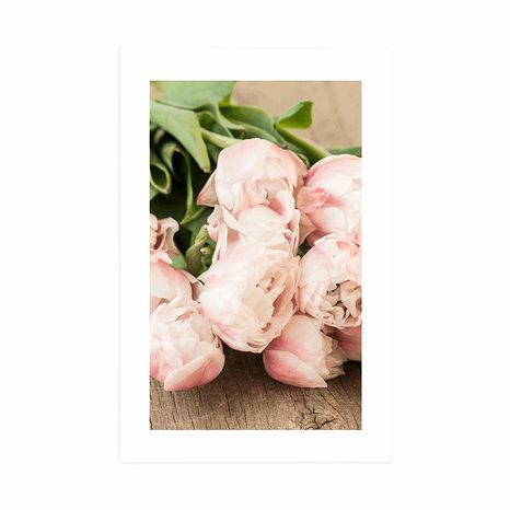 PLAGÁT S PASPARTOU ROMANTICKÁ KYTICA - KVETY - PLAGÁTY