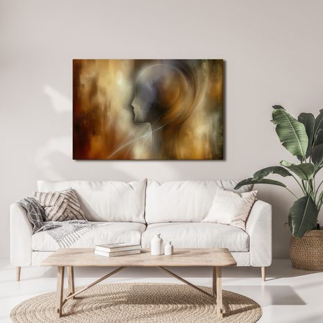 OBRAZ ABSTRAKTNÍ SILUETA V MLZE - ABSTRAKTNÍ OBRAZY - OBRAZY