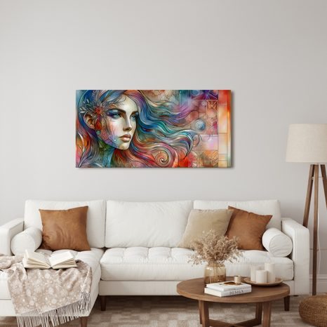 OBRAZ ŽENA S DUHOVÝMI VLASY - OBRAZY ŽENY - OBRAZY