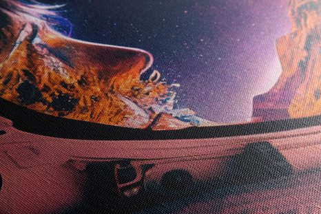 WANDBILD GEHEIMNISVOLLES PROFIL EINES RAUMFAHRERS - WANDBILDER ASTRONAUT - BILDER