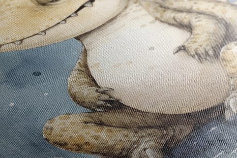 OBRAZ ZASNĚNÝ KROKODÝL - ZASNĚNÁ ZVÍŘÁTKA - OBRAZY