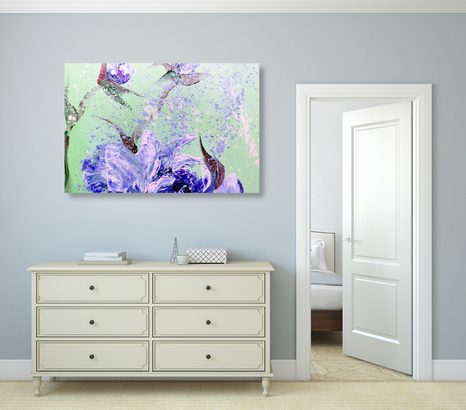 OBRAZ MODERNÍ MALOVANÉ PIVOŇKY - OBRAZY KVĚTŮ - OBRAZY