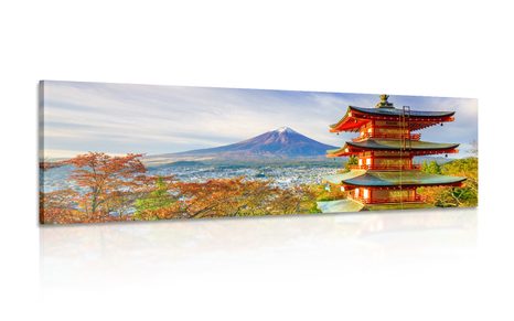 CANVAS PRINT CHUREITO PAGODA MONUMENT - PICTURES OF NATURE AND LANDSCAPE - PICTURES