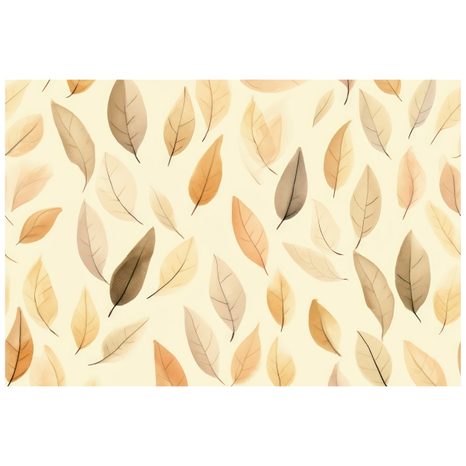 CARTA DA PARATI – FOGLIE BEIGE DELICATE - CARTA DA PARATI LETTERE - CARTA DA PARATI