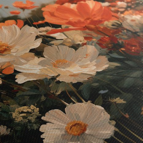 CANVASTAVLA SKIRA BLOMMOR I SOMMARTRÄDGÅRDEN - BLOMTAVLOR - TAVLOR