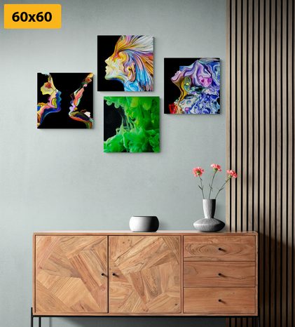 BILDER-SET BUNTFARBIGE ABSTRAKTION - BILDERSETS - BILDER