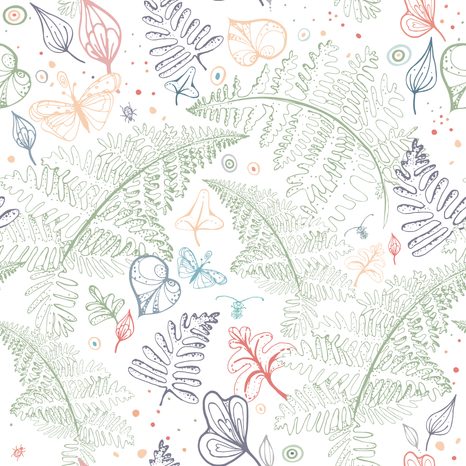 SAMOLEPÍCÍ TAPETA JEMNÉ LISTY KAPRADINY - SAMOLEPÍCÍ TAPETY - TAPETY