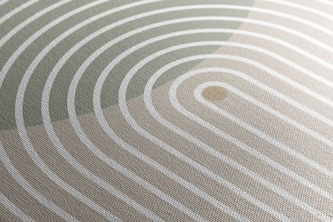 OBRAZ KHAKI KRĄG Z TĘCZĄ MID-CENTURY - OBRAZY ABSTRAKCYJNE - OBRAZY