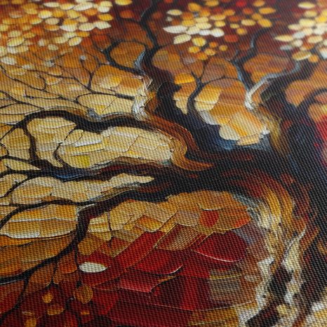 WANDBILD LEUCHTENDER LEBENSBAUM IM HERBST - BILDER BÄUME DES LEBENS - BILDER