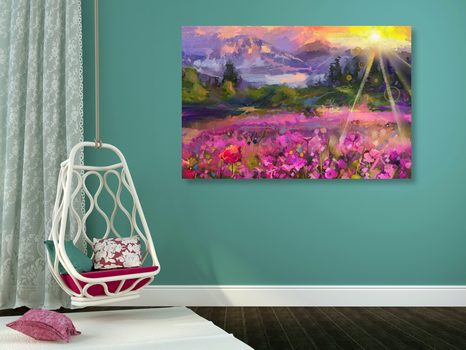 SLIKA ŠARENI PEJZAŽ - ULJE NA PLATNU - SLIKE PRIRODE I KRAJOLIKA - SLIKE