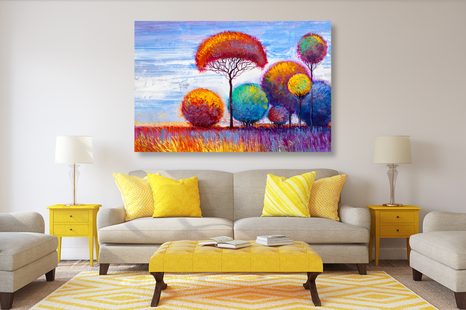 SLIKA JESENSKI GOZD - SLIKE DREVESA ŽIVLJENJA - SLIKE