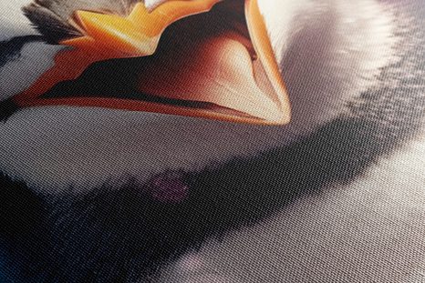 STAMPA SU TELA – PINGUINO CON CUFFIE - QUADRI DI ANIMALI DA FESTA CON LE CUFFIE - STAMPE E QUADRI