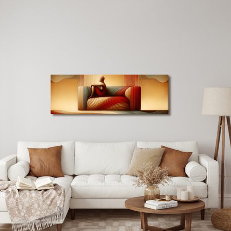 OBRAZ KLIDNÁ SILUETA V PROSTORU - ABSTRAKTNÍ OBRAZY - OBRAZY