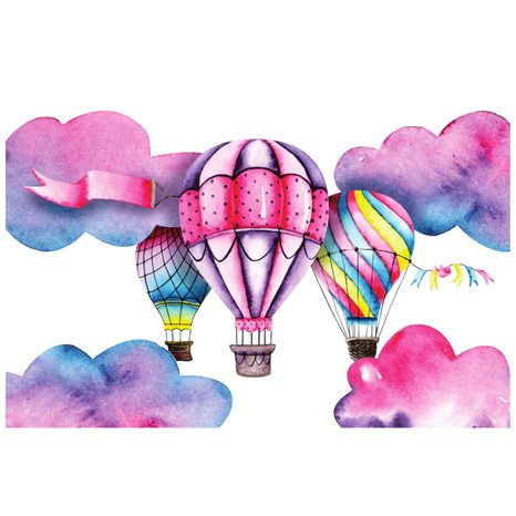 WALLPAPER WATERCOLOR BALLOONS - CHILDRENS WALLPAPERS - WALLPAPERS