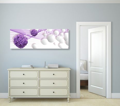 CANVAS PRINT FLOWERS WITH AN ABSTRACT BACKGROUND - ABSTRACT PICTURES - PICTURES