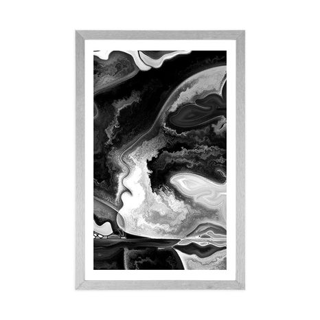 POSTER – SILHOUETTE MISTICA IN BIANCO E NERO - NERO E BIANCO - POSTER