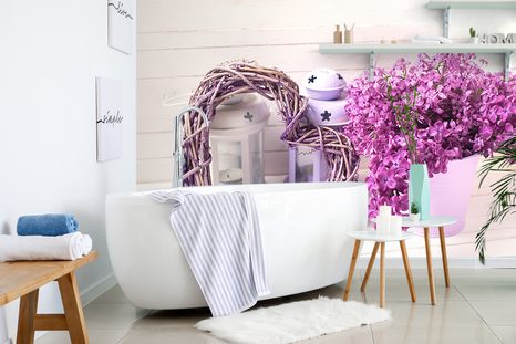 SELBSTKLEBENDE FOTOTAPETE WEIDENHERZ MIT FLIEDER - SELBSTKLEBENDE TAPETEN - TAPETEN