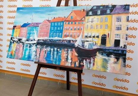 TABLOU PICTURĂ ÎN ULEI VENEȚIA - TABLOURI CU ORAȘE - TABLOURI