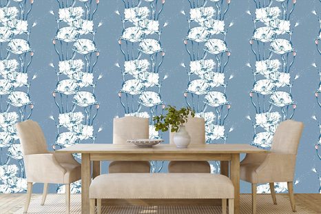 SAMOLEPÍCÍ TAPETA MAGICKÉ LUČNÍ MÁKY - SAMOLEPÍCÍ TAPETY - TAPETY