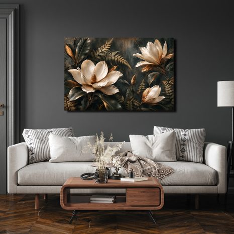 CANVASTAVLA ELEGANT MAGNOLIA I GYLLENE TONER - MAGNOLIATAVLOR - TAVLOR