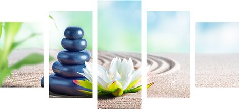 5 RÉSZES KÉP KELETI KÖVEK - FENG SHUI KÉPEK - KÉPEK