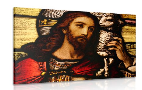 CANVAS PRINT JESUS WITH THE LAMB