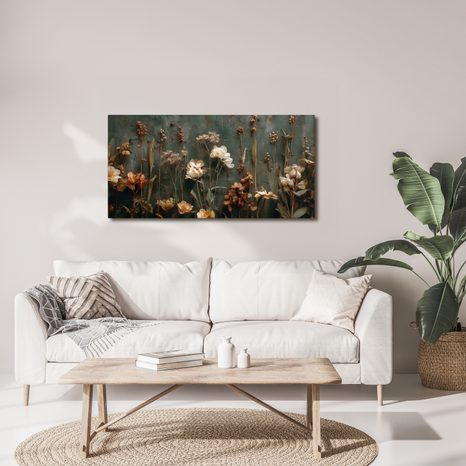 WANDBILD VINTAGE BLUMEN-ELEGANZ - BILDER BLUMEN - BILDER