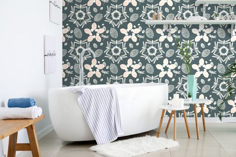 CARTA DA PARATI – LIBELLULE NEL CERCHIO MANDALA - CARTA DA PARATI SCHEMA - CARTA DA PARATI