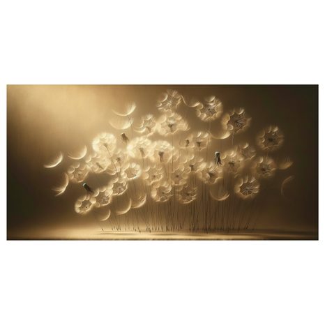 CANVAS SCHILDERIJ ZWEVENDE PAARDENBLOEMPLUISJES - SCHILDERIJEN - MEGA UITVERKOOP TOT 70% 🔥