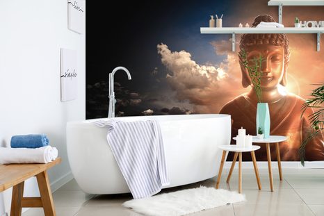 SAMOLEPÍCÍ TAPETA BUDDHA MEZI OBLAKY - SAMOLEPÍCÍ TAPETY - TAPETY