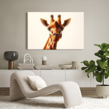 WANDBILD TIERPORTRÄT GIRAFFE - WANDBILDER ZEBRAS UND GIRAFFEN - BILDER
