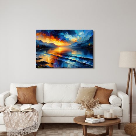OBRAZ ZÁPAD SLUNCE NAD HORAMI - OBRAZY VÝCHOD A ZÁPAD SLUNCE - OBRAZY