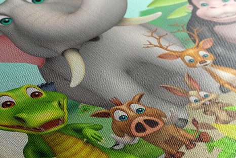 WANDBILD NIEDLICHE TIERE - BILDER FÜR KINDER - BILDER