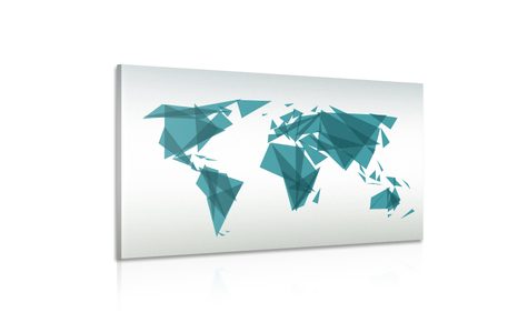 OBRAZ GEOMETRICKÁ MAPA SVĚTA - OBRAZY MAPY - OBRAZY
