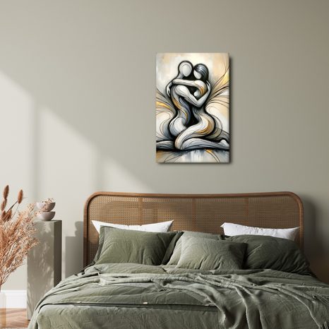 WANDBILD ABSTRAKTE UMARMUNG IN HARMONIE - BILDER - 🔥 TOTALAUSVERKAUF