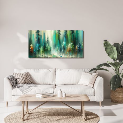 WANDBILD GEHEIMNIS DES GRÜNEN HAINS - BILDER WALD - BILDER