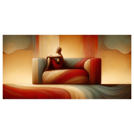 WANDBILD ABSTRAKTE HARMONIE DER LINIEN - ABSTRAKTE BILDER - BILDER