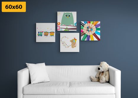 SET OBRAZŮ V HRAVÉM PROVEDENÍ - SESTAVY OBRAZŮ - OBRAZY