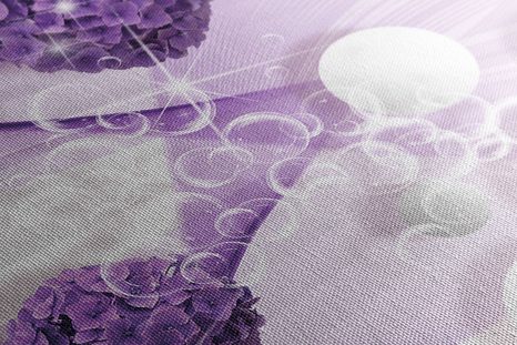 WANDBILD BLUMEN MIT ABSTRAKTEN ELEMENTEN - ABSTRAKTE BILDER - BILDER