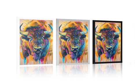 POSZTER BIVALY FESTMÉNY UTÁNZATA. - BIVALYOK - POSZTEREK