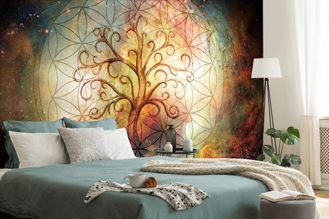 TAPETA STROM S KVĚTINOU ŽIVOTA - TAPETY FENG SHUI - TAPETY