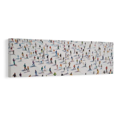 WANDBILD SKIFAHRER IM WINTERPARK - WEIHNACHTS- UND WINTERBILDER - BILDER