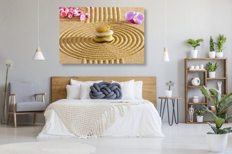 QUADRO SU TELA – GIARDINO GIAPPONESE CON ELEMENTI FENG SHUI - QUADRI FENG SHUI - STAMPE E QUADRI